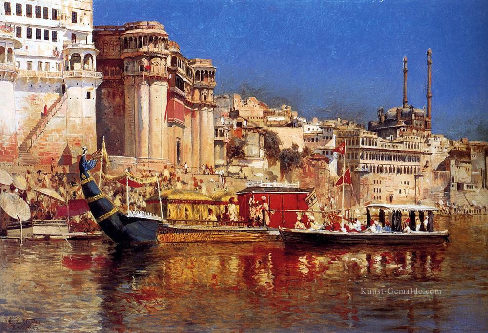 Die Barge des Maharadschas Benares Araber Edwin Lord Weeks Ölgemälde